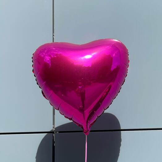 Шар Фольгированный Розовое Сердце 💗 N007