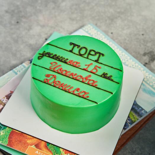 Бенто - торт "Тетрадь первоклашки", вес 450 г., размер S, на 1 сентября, первокласснику, ученику, День знаний, школьнику