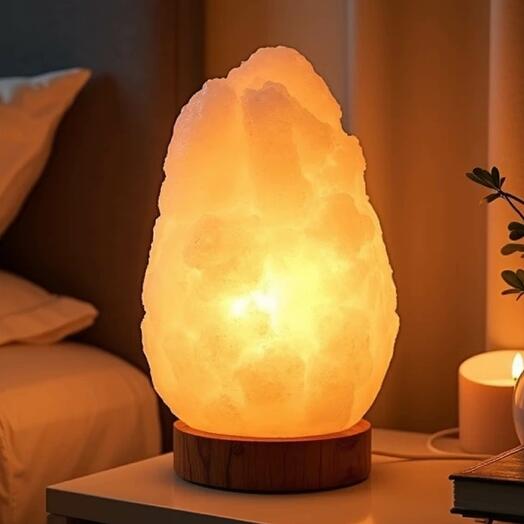 Солевая лампа "Белая Скала" из белой соли 3-4 кг