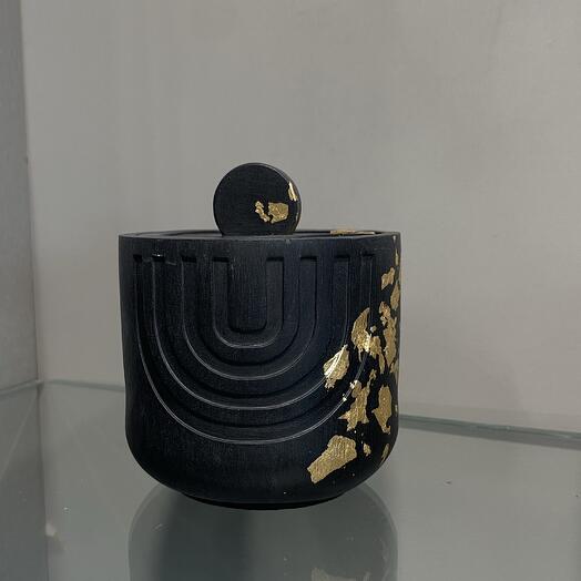 Шкатулка "дуга" черная
