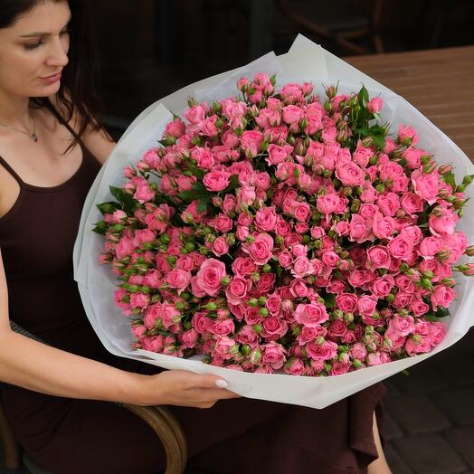 Кустовые розы 51 ветка