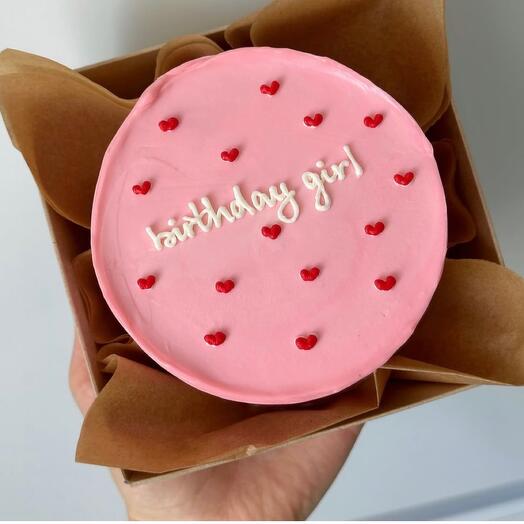 Мини бенто розового цвета "birthday girl"