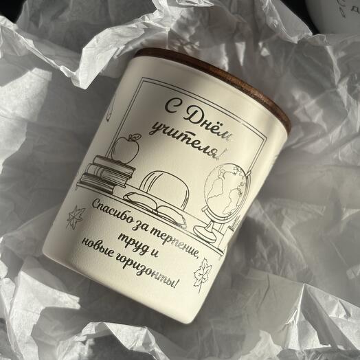 Свеча «С Днём учителя» со спичками