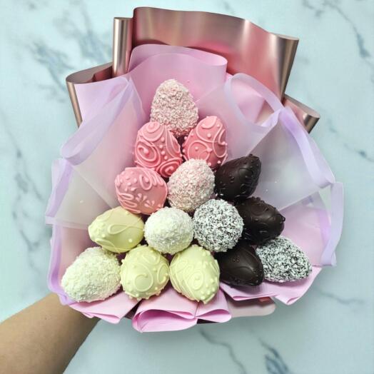 Букет 15 клубник в шоколаде арт. 10227