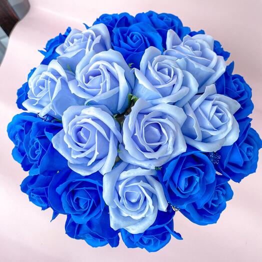 Синие розы | мыльные розы | сердце
