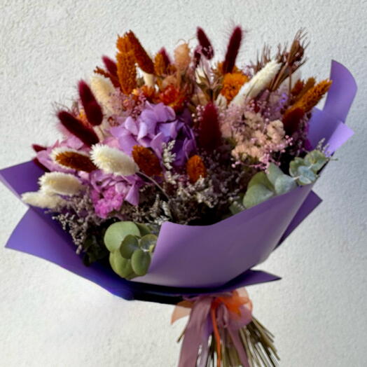 Amatista - mezcla de flores secas, cumpleaños, gracias, decoración estacional, aniversario, recupérate