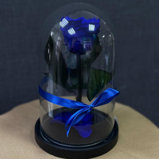 Роза в колбе — Blue (mini)