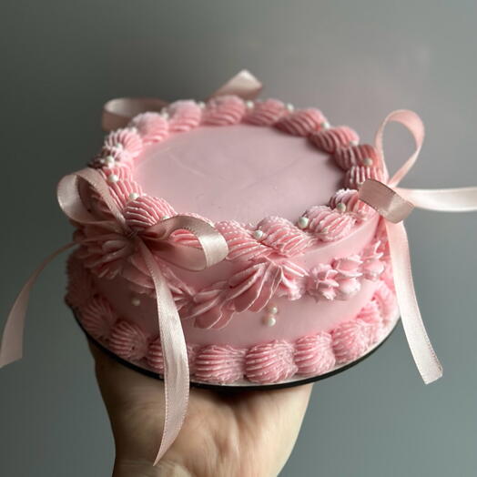 Бенто-торт макси в стиле ламбет с бантиками