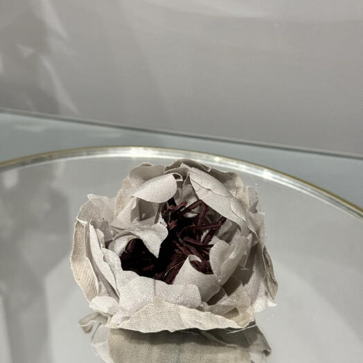 Брошь из текстиля «PEONIA - GRIGIO XS»