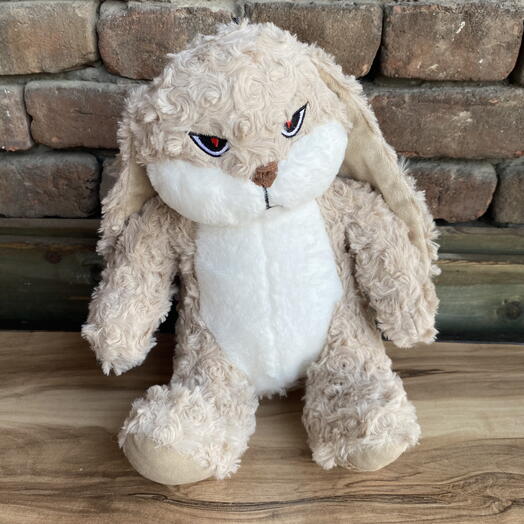 Angry beige bunny 30 cm