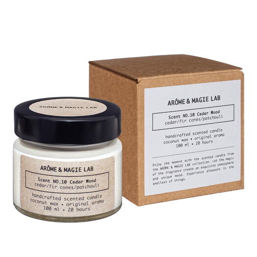 Свеча NO.10 Cedar Wood (Кедровый Лес) AROME MAGIE LAB ароматическая, 100 мл, кокосовый воск