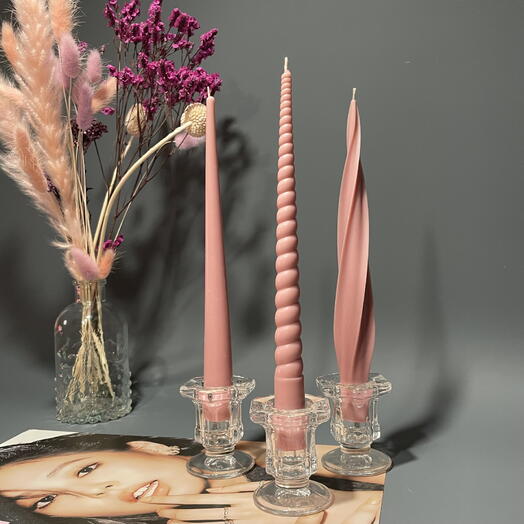 Свечи Интерьерные в цвете Телесно-розовый