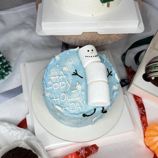 Бенто торт М «Снеговик» Новый год