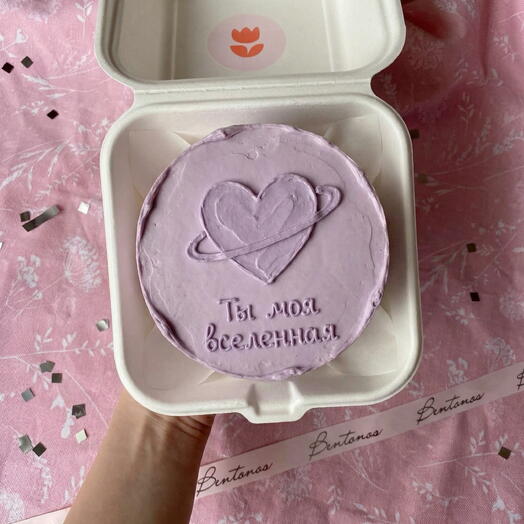 Бенто торт на День Святого Валентина Ты моя вселенная, коллекция «14 февраля»