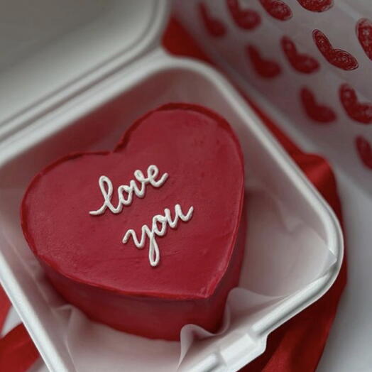Бенто торт сердце love you