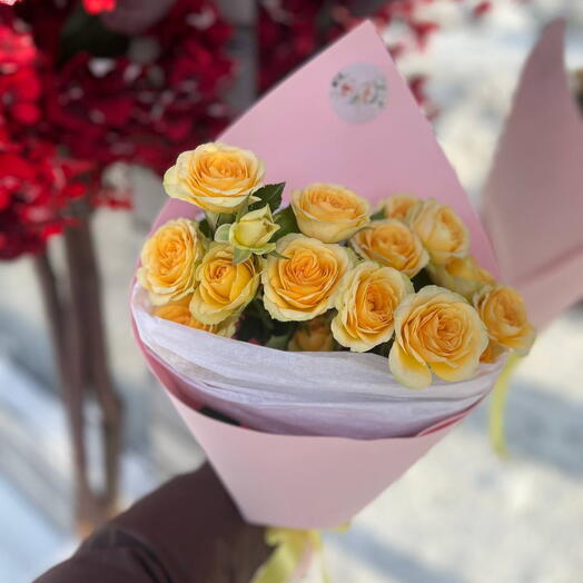 Кустовая роза 💛Букет с кустовой розой 🌸