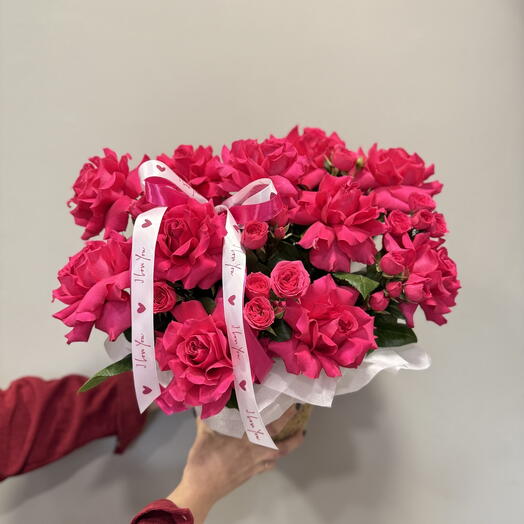 Planter with a French rose