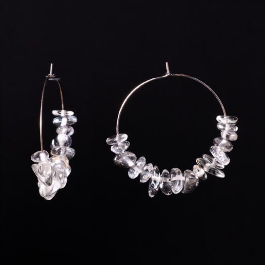 Серьги Корица Горный хрусталь Rh+ (EAR1028)