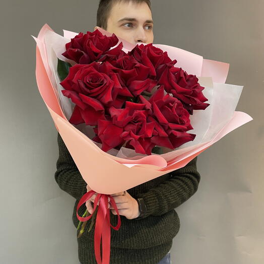 Французские розы 7шт