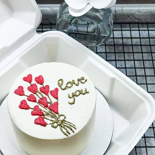 Бенто-торт из 2-х половинок Love you