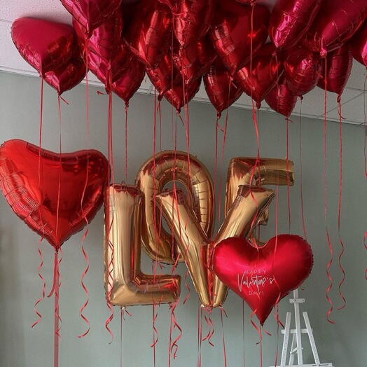 Шары сердца Love