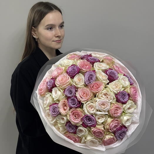 Микс из 75 эквадорских роз