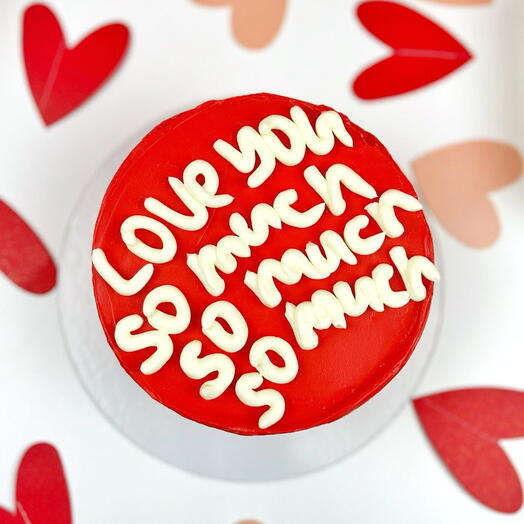 Торт для жены "Love you so much"
