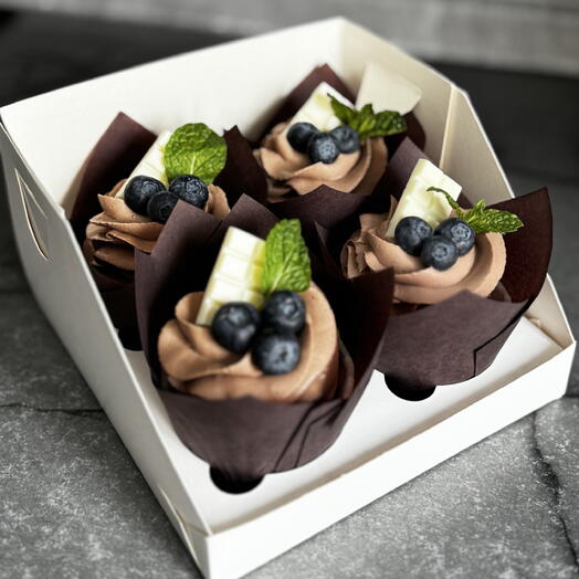 Капкейки с голубикой