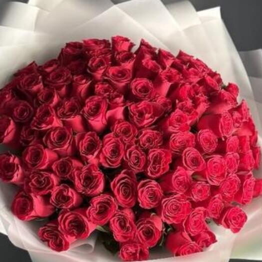 🌹Монобукет 101 роза/роза Кения/Доставка цветов Самара/Цветы в Самаре