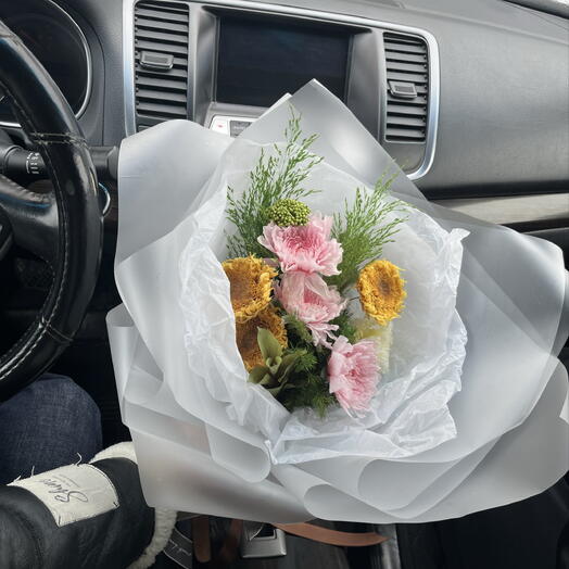 Букет в упаковке