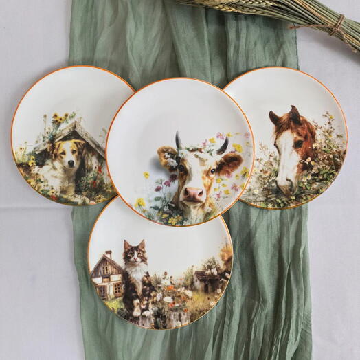 Набор тарелок фарфор 4 шт