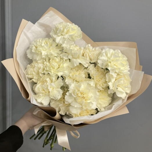 Монобукет из лимонных гвоздик