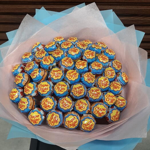 Букет из 50 Чупа Чупсов (Chupa Chups)