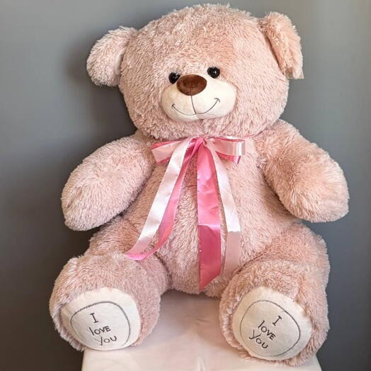 Плюшевый мишка розовый 60 см 💕 🧸