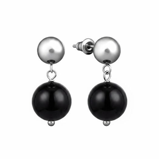 Серьги BASIC 8 BLACK