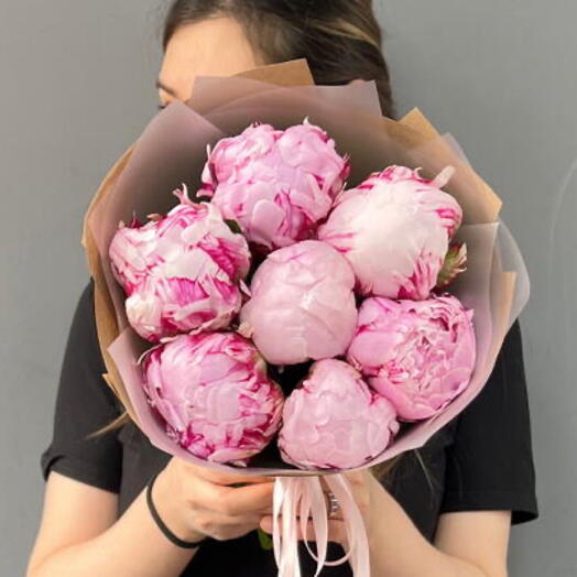 7 Сара Бернар в крафтовой упаковке (0006) peony