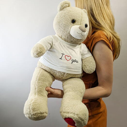 Grey Benny bear "I Love You"