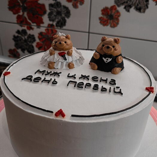 Свадебный торт с мишками