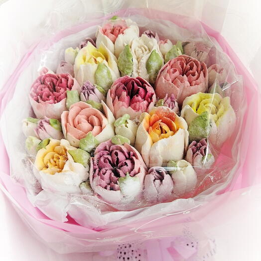 Букет из нежнейших зефирных цветов🌹🌷🌹
