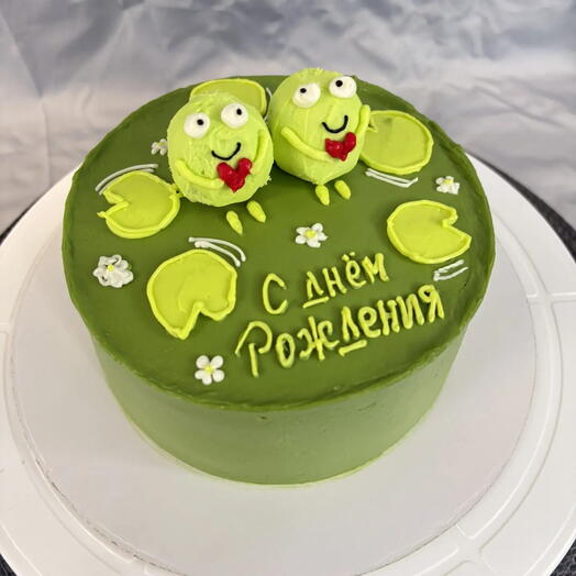 Торт с лягушками 1 кг  мужу/коллеге/жене/друзьям с днем рождения
