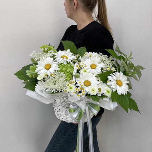 Корзина с ромашкой «Лето»