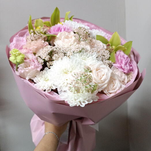 Сборный букет с орхидеей 🌸