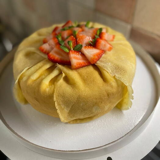 Блинный торт с клубникой 🍓