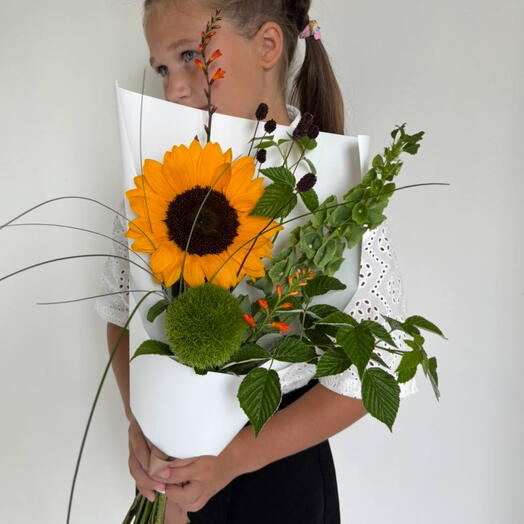 Букет с подсолнухом🌿
