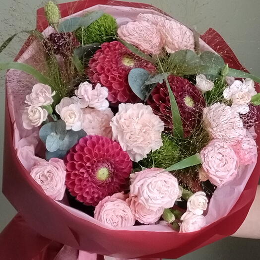 Яркий букет с Далией 🌺