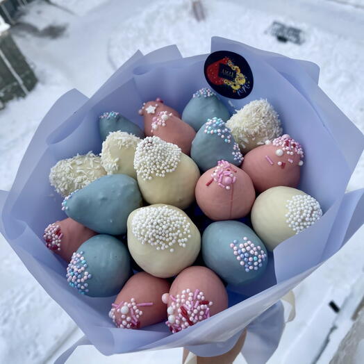 Клубника в шоколаде букет