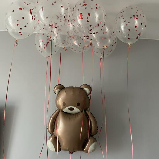 Шары в подарок «Любимая» ♥️🧸
Мишка | Шары с конфетти
