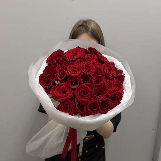 Букет красные розы 33 шт 🌹