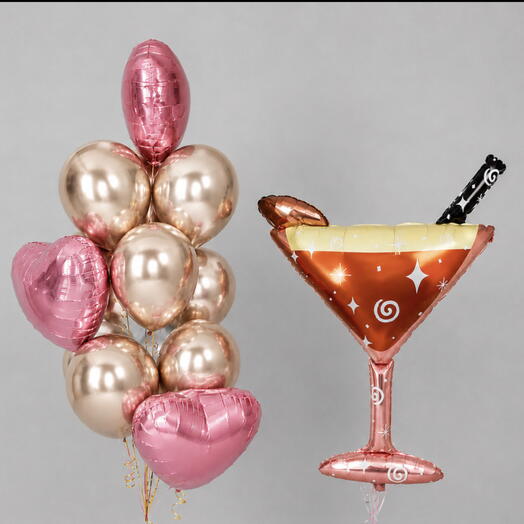 Набор шаров «Розовый коктейль» 🍸💗