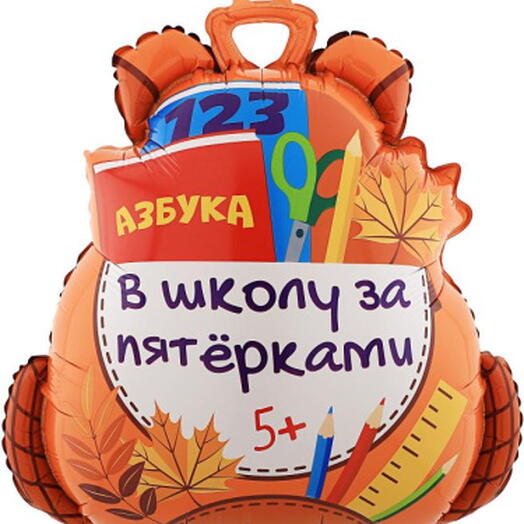Шар Рюкзак в школу за пятерками